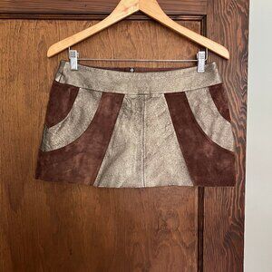 Marciano metallic leather miniskirt